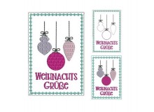 ITH Postkarten - Weihnachtskugeln